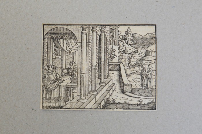 &quot;David si Saul&quot; veche xilogravura sec 16