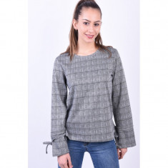 Bluza Eleganta Pieces Aria Light Grey Melange foto