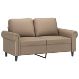 Cumpara ieftin Canapea cu 2 locuri, cappuccino, 120 cm, piele ecologica
