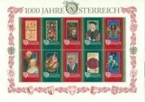 Austria 1996 - Aniversare 1000 ani Austria,bloc neuzat,perfecta stare(z)
