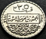 Moneda exotica 25 PIASTRI / PIASTRES - SIRIA, anul 1968 * cod 3606, Asia