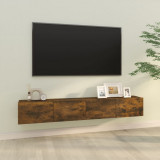 Comode TV, 2 buc., stejar fumuriu, 100x30x30 cm, lemn prelucrat GartenMobel Dekor, vidaXL