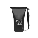 Cumpara ieftin Geanta/rucsac camping, impermeabila, curea umar, PVC, negru, 20 L, 37x55.5 cm, Dactylion