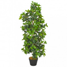 Planta artificiala dafin cu ghiveci, verde, 120 cm foto