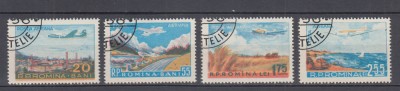 ROMANIA 1956 LP 424 POSTA AERIANA VEDERI SERIE STAMPILATA foto