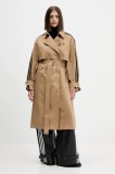 adidas Originals trenci Tcoat Twill culoarea verde, JW2663