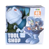 Set unelte de asamblare 2 in 1, Tool Shop, Dinozaur Tyrannosaurus, 45 piese