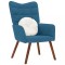 Gossi scaun de relaxare, albastru, catifea