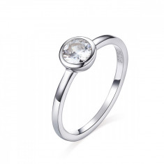 Inel din Argint Round Engagement Crystal, marimea 7