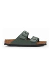 Birkenstock papuci de piele Arizona femei, culoarea verde, 1029107