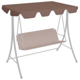 Cumpara ieftin Copertină de rezervă leagăn grădină maro 188/168x145/110cm