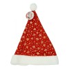Caciula mos craciun, cu ornament auriu fulg de nea, universala, textil, rosu, Oem