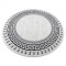 Covor ALLURE 1960 cerc Cheie greacă, cadru - Structural, elegant, glamour alb / gri, cerc 100 cm