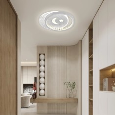 Lustra LED PERU 36W, 2 Cercuri, lumina Rece/Calda/Neutra, Negru ModernLight Concept