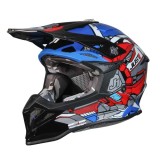 Casca motocross/atv JUST1 J39 Suppressor &ndash; marime M, Roșu / Albastru / Negru Luc... Cod Produs: MX_NEW 6060040171010M