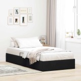 vidaXL Pat cu storage cu saltea cu headboard Negru 90 x 190 cm Catifea 3370125