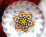 FARFURIE FRUCTIERA CENTRU DE MASA CERAMICA MAJOLICA FAENZA ITALIA DECOR MANUAL 32 CM