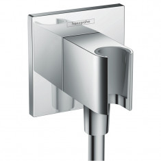 Racord dus, Hansgrohe, FixFit, cu suport pentru para de dus, crom