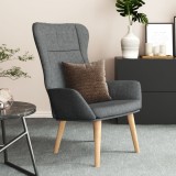 VidaXL Scaun de relaxare, gri &icirc;nchis, material textil