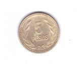 Moneda Columbia 5 pesos 1990, stare buna, curata