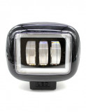 Proiector LED cu angel eyes pentru offroad auto, moto, atv, putere 45W, luminozitate 4000 lumeni, Xenon Bright