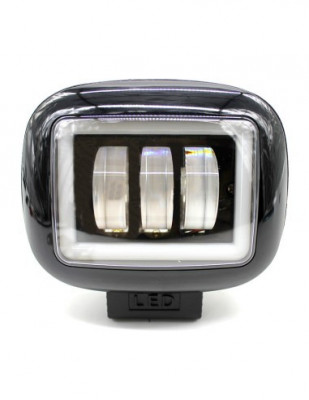 Proiector LED cu angel eyes pentru offroad auto, moto, atv, putere 45W, luminozitate 4000 lumeni foto