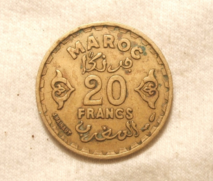 MAROC 20 FRANCI 1951