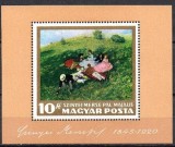 UNGARIA 1966, Arta, Pictura, MNH, bloc neuzat