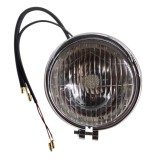 Far LED Motocicletă ARGINTIU Auxiliar Proiector Ceață LED 12V Universal - Stil Custom Chopper, Compatibil Harley, Honda, Suzuki, Yamaha, Kawasaki LED