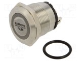 Comutator anti-vandalism ONPOW Poz: 2 SPST-NO 20A/220VAC IP40 verde