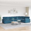 VidaXL Canapea modulară cu perne, albastru, catifea 3321327