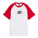 Ferrari tricou de bărbați Charles Leclerc #16 Graphic white F1 Team 2026 - M