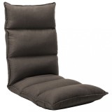 VidaXL Scaun de podea pliabil, gri taupe, material textil