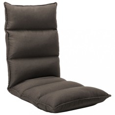 vidaXL Scaun de podea pliabil, gri taupe, material textil