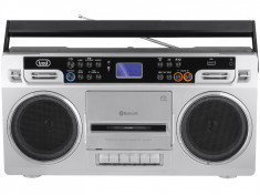 Radiocasetofon portabil RR 504 BT, FM, Bluetooth, MP3, USB, argintiu Trevi foto