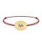 Ovalia - Bratara personalizata snur cu nume din argint 925 placat cu aur galben 24K
