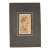 Nicolae Petrescu-Găină, caricatură &icirc;n creion, cu semnătură, 29 iulie 1922