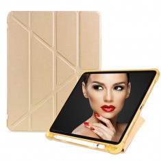 Husa Tableta Apple Ipad 9.7&amp;quot; 5Th Generation, A1822, A1823, Smartbook ofera protectie Luxury Origami Pen Holder Gold foto