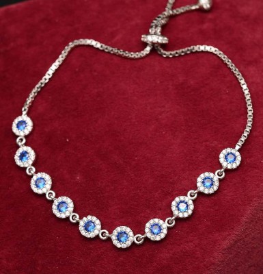 Bratara din argint Blue Eye Crystal Link ARG277C foto