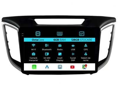 Navigatie Dedicata Hyundai IX25 (2015-2019), 10Inch, 6Gb Ram, 128Gb Stocare, Carplay foto