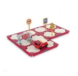 Set asamblare circuit tip puzzle cu masinuta electrica 42 piese