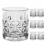 Set 6 pahare Pufo Elegant din sticla pentru whisky, 330 ml