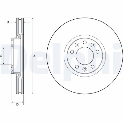DELPHI BG4696C Disc frana foto
