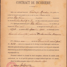 HST A1162 Contract de închiriere 1898 Epitropia parohiei Ceauș Radu București