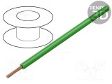 Cablu Silivolt&reg;-1V 1x1mm2 litat Cu silicon verde 1,5kV 100m ST&Auml;UBLI