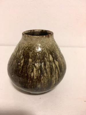 * Vaza ceramica glazurata, arta ceramica, 9 cm inaltime foto