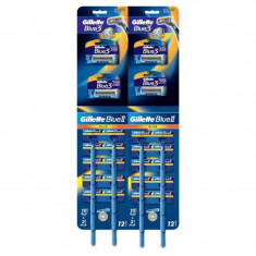 Set aparate de ras Gillette Blue ll Plus, 20 bucati, aparate de ras Gillette Blue3, 4 bucati foto