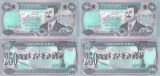 2 &times; 1995 , 250 dinars ( P-85a.1 ) - Irak - stare UNC Serie consecutiva !