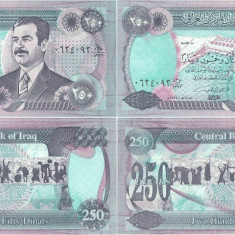 2 × 1995 , 250 dinars ( P-85a.1 ) - Irak - stare UNC Serie consecutiva !