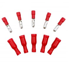 Set 5 perechi conectori glonț 22-16 AWG &ndash; Mamă-Tată, roșu